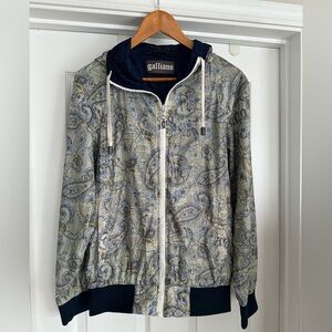 Men’s John Galliano paisley zip up hoodie